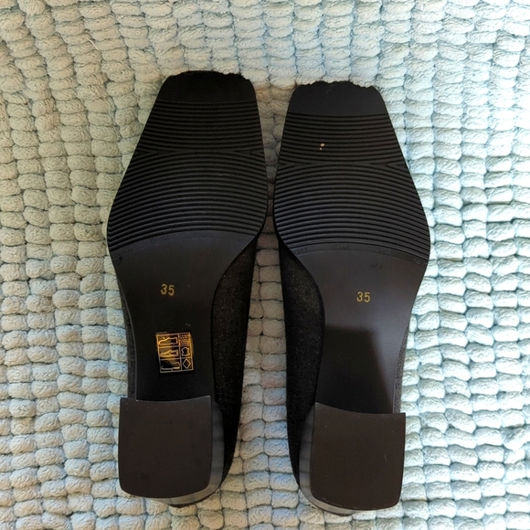 GIORGIO PRANDI | Vintage 90s Dark Gray Fabric Block Heels - Picture 6 of 9